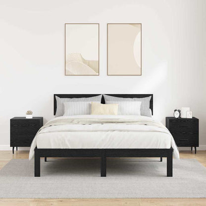 Noční Skříňka 2 Ks Černý Dub 40 X 35 X 47,5 Cm Kompozitní Dřevo
