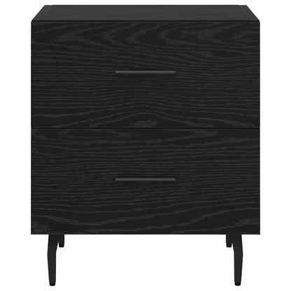 Noční Skříňka 2 Ks Černý Dub 40 X 35 X 47,5 Cm Kompozitní Dřevo