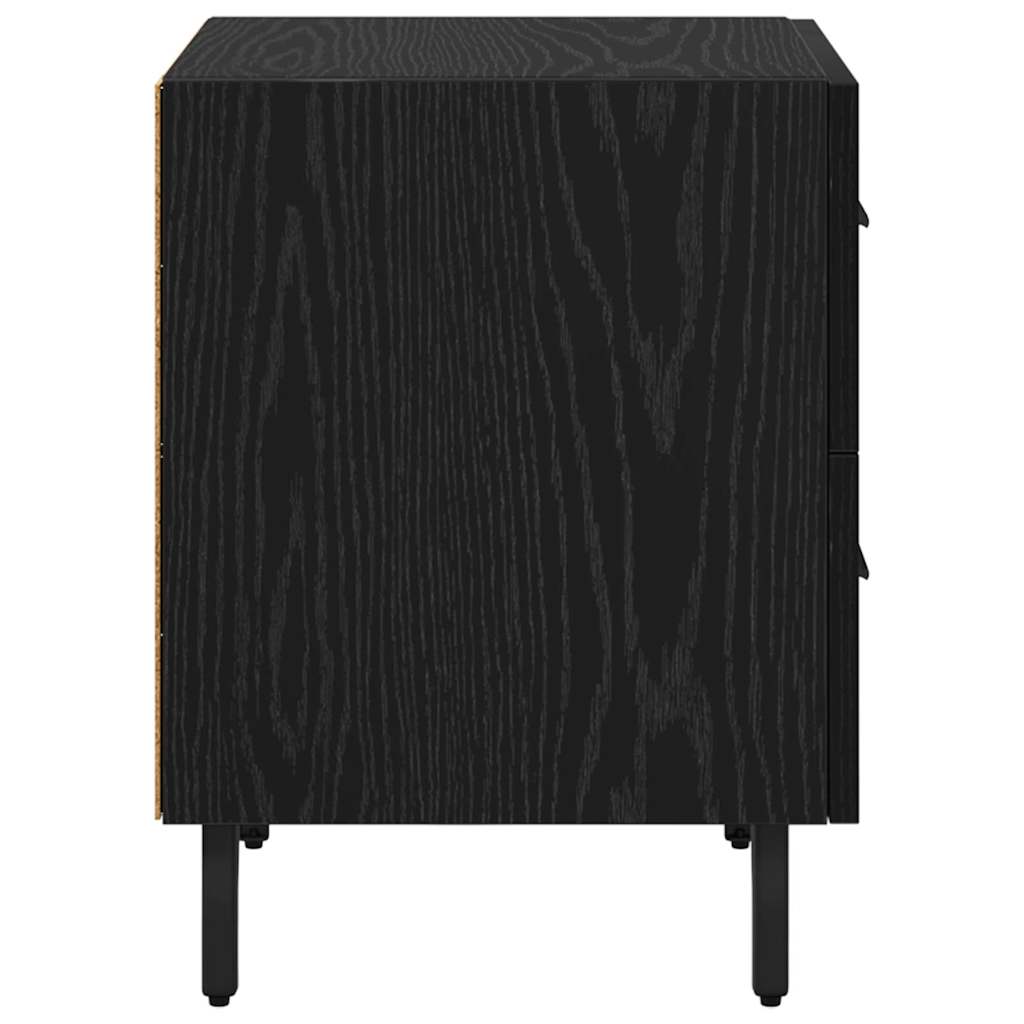 Noční Skříňka 2 Ks Černý Dub 40 X 35 X 47,5 Cm Kompozitní Dřevo