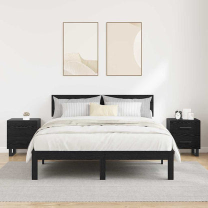 Noční Skříňka 2 Ks Černý Dub 40 X 35 X 47,5 Cm Kompozitní Dřevo