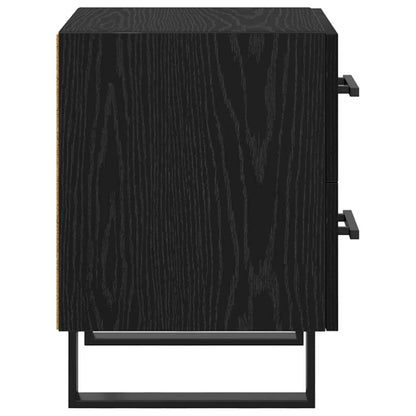 Noční Skříňka 2 Ks Černý Dub 40 X 35 X 47,5 Cm Kompozitní Dřevo