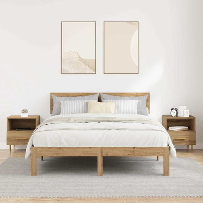 Noční Stolek 2 Ks Hnědá 40 X 35 X 47,5 Cm Kompozitní Dřevo
