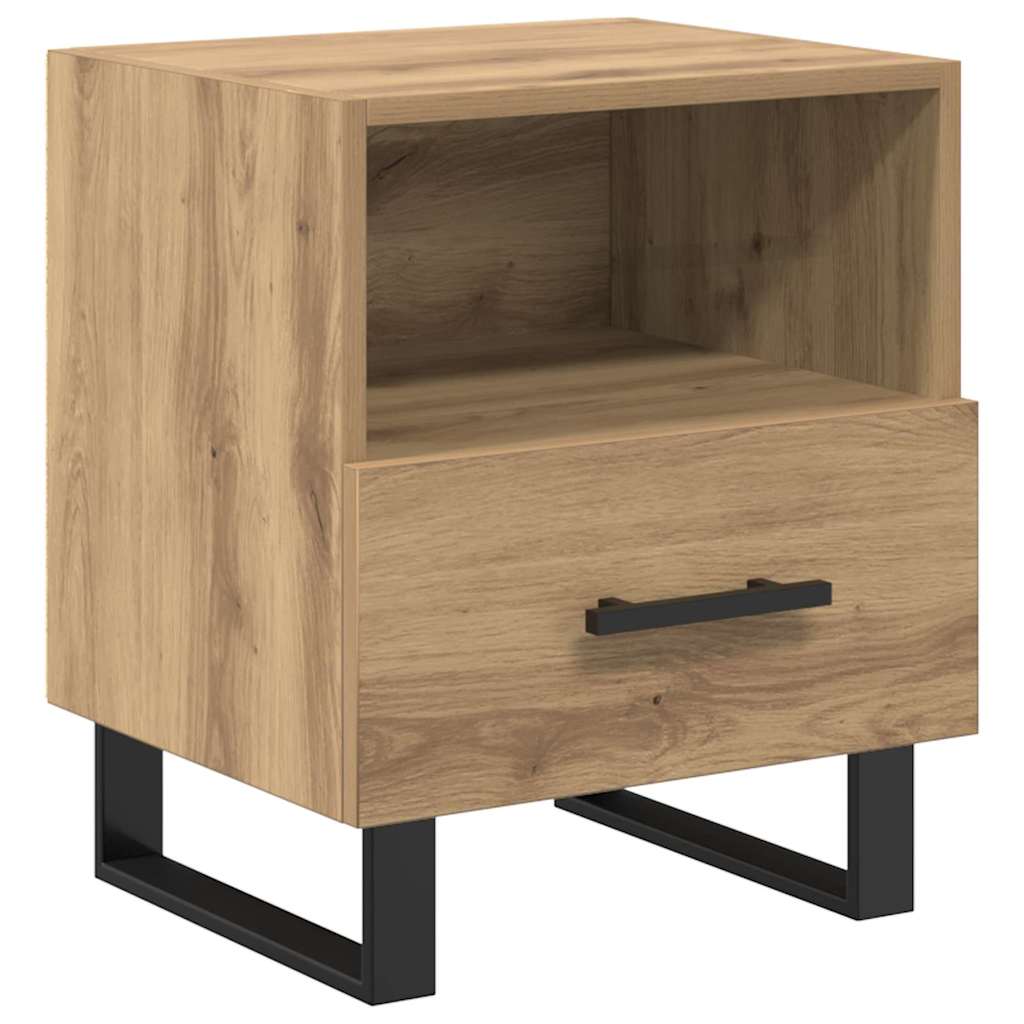 Noční Skříňka Artisanový Dub 40 X 35 X 47,5 Cm Kompozitní Dřevo