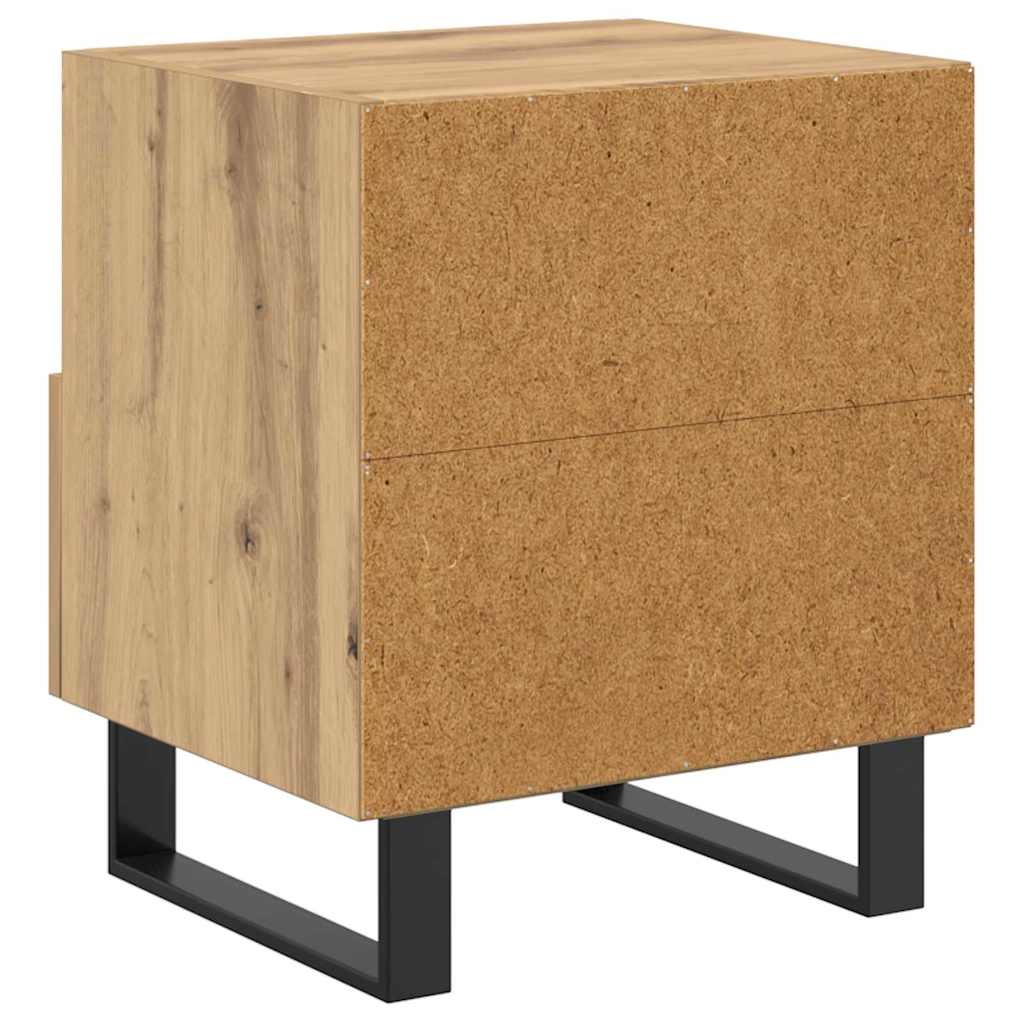 Noční Skříňka Artisanový Dub 40 X 35 X 47,5 Cm Kompozitní Dřevo