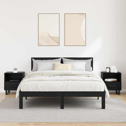 Noční Skříňka 2 Ks Černý Dub 40 X 35 X 47,5 Cm Kompozitní Dřevo