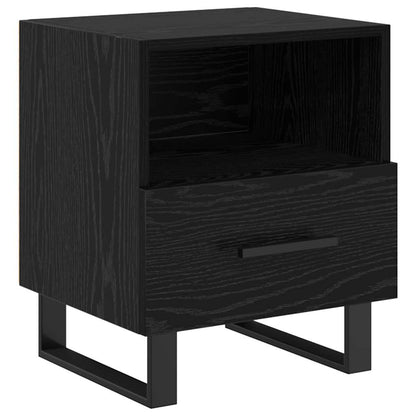 Noční Skříňka 2 Ks Černý Dub 40 X 35 X 47,5 Cm Kompozitní Dřevo