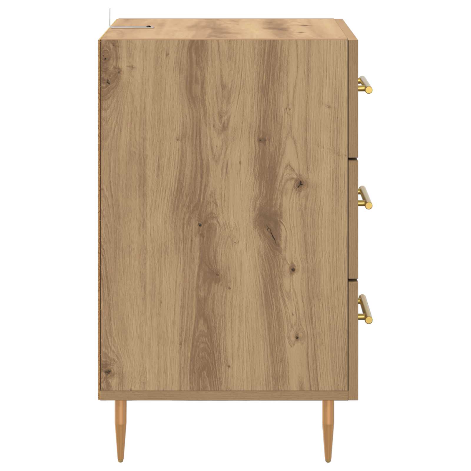 Noční Skříňka Artisanový Dub 40 X 40 X 66 Cm Kompozitní Dřevo