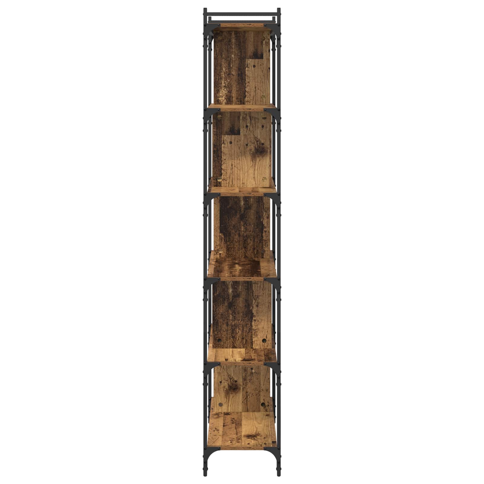 Knihovna 5 Úrovní 76 X 32 X 192 Cm Kompozitní Dřevo Staré Dřevo