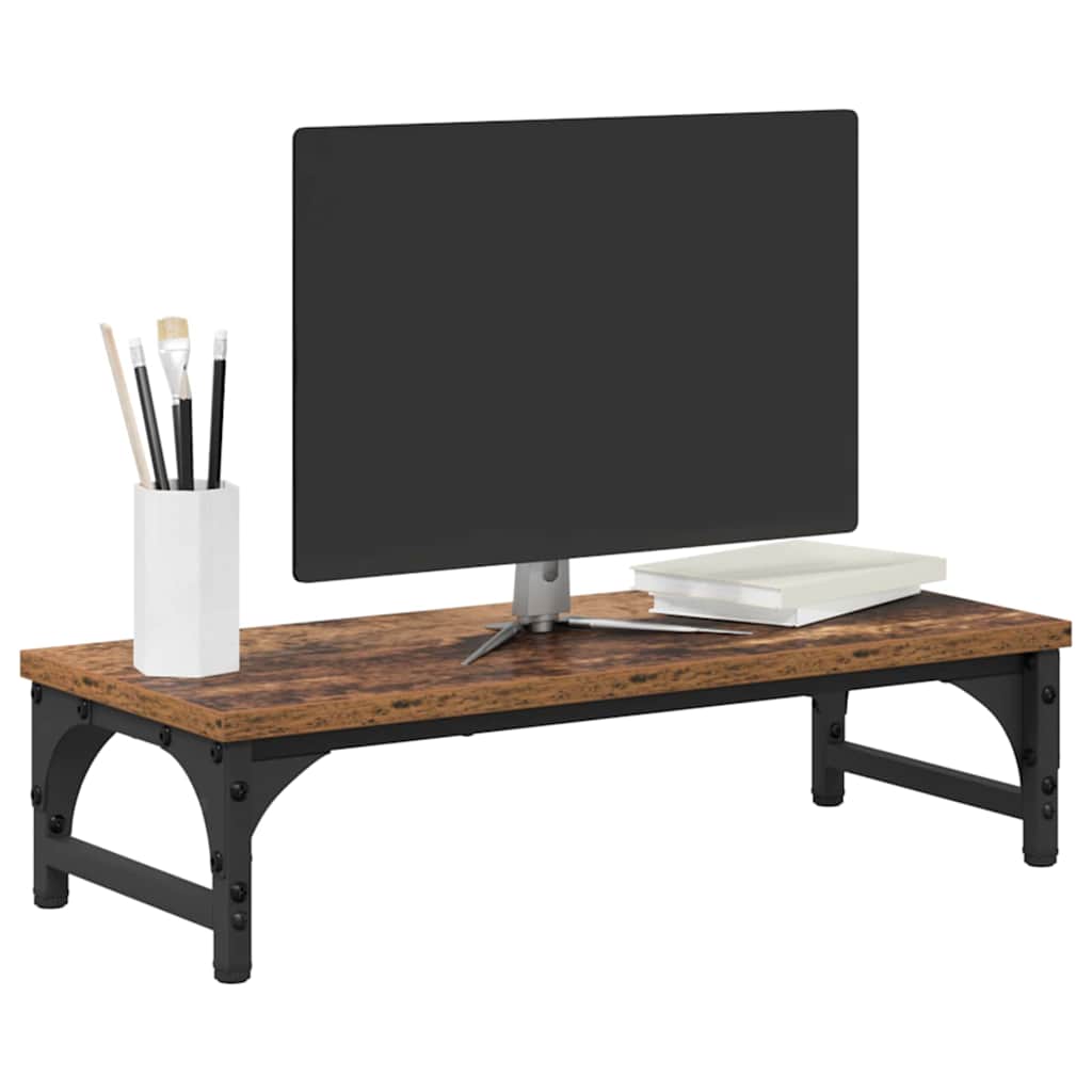 Stojan Na Monitor Staré Dřevo 55 X 23 X 14 Cm Kompozitní Dřevo