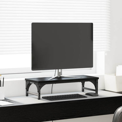 Stojan Na Monitor Černý Dub 55 X 23 X 14 Cm Kompozitní Dřevo