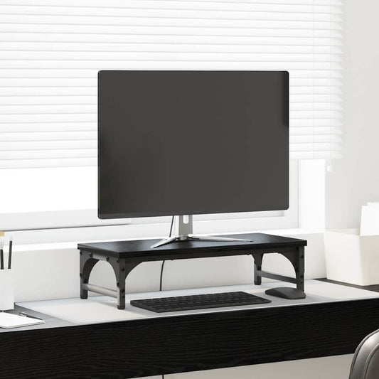 Stojan Na Monitor Černý Dub 55 X 23 X 14 Cm Kompozitní Dřevo