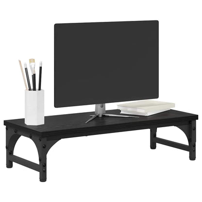 Stojan Na Monitor Černý Dub 55 X 23 X 14 Cm Kompozitní Dřevo