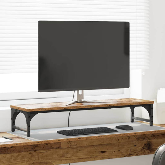 Stojan Na Monitor Staré Dřevo 85 X 23 X 15,5 Cm