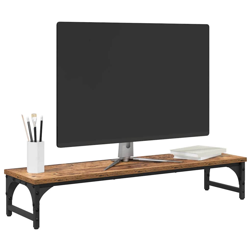 Stojan Na Monitor Staré Dřevo 85 X 23 X 15,5 Cm