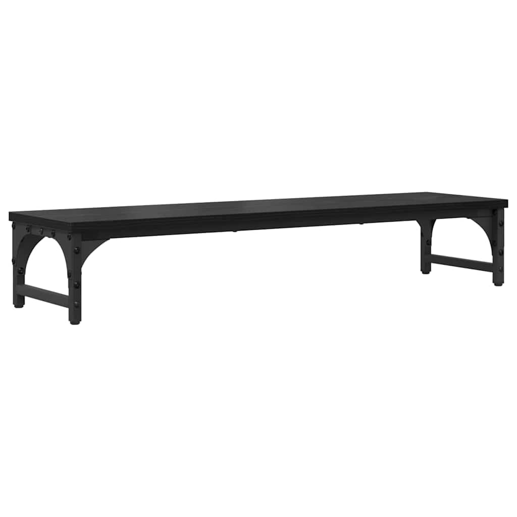 Stojan Na Monitor Černý Dub 85 X 23 X 15,5 Cm Kompozitní Dřevo