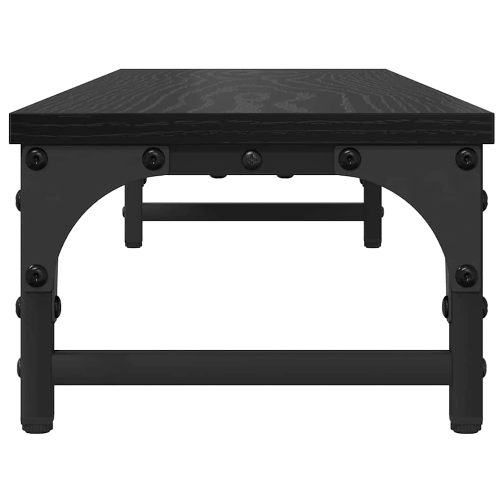 Stojan Na Monitor Černý Dub 85 X 23 X 15,5 Cm Kompozitní Dřevo