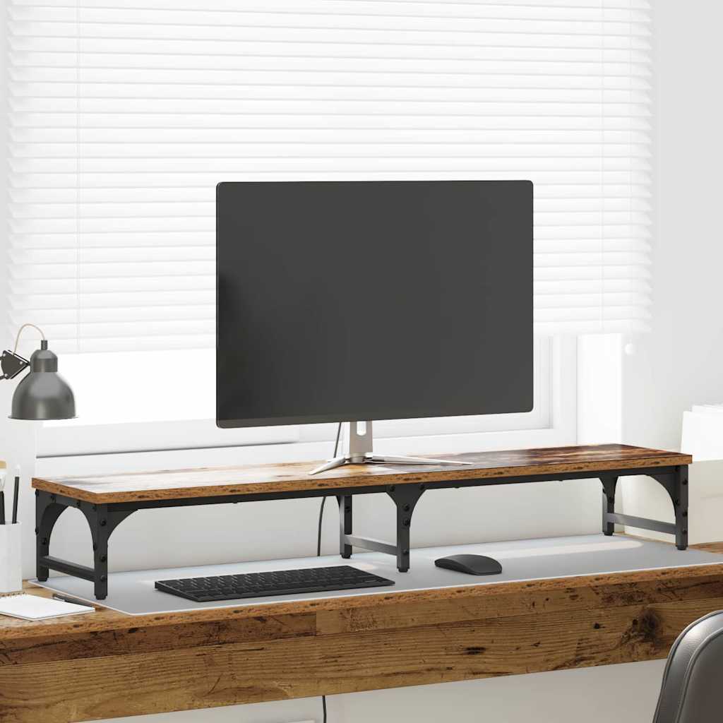 Stojan Na Monitor Staré Dřevo 105 X 23 X 15,5 Cm