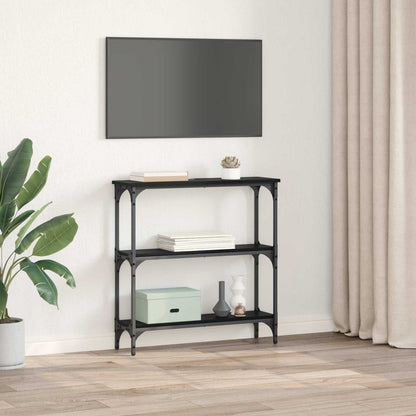 Konzolový Stolek Černý Dub 75 X 22,5 X 75 Cm Kompozitní Dřevo