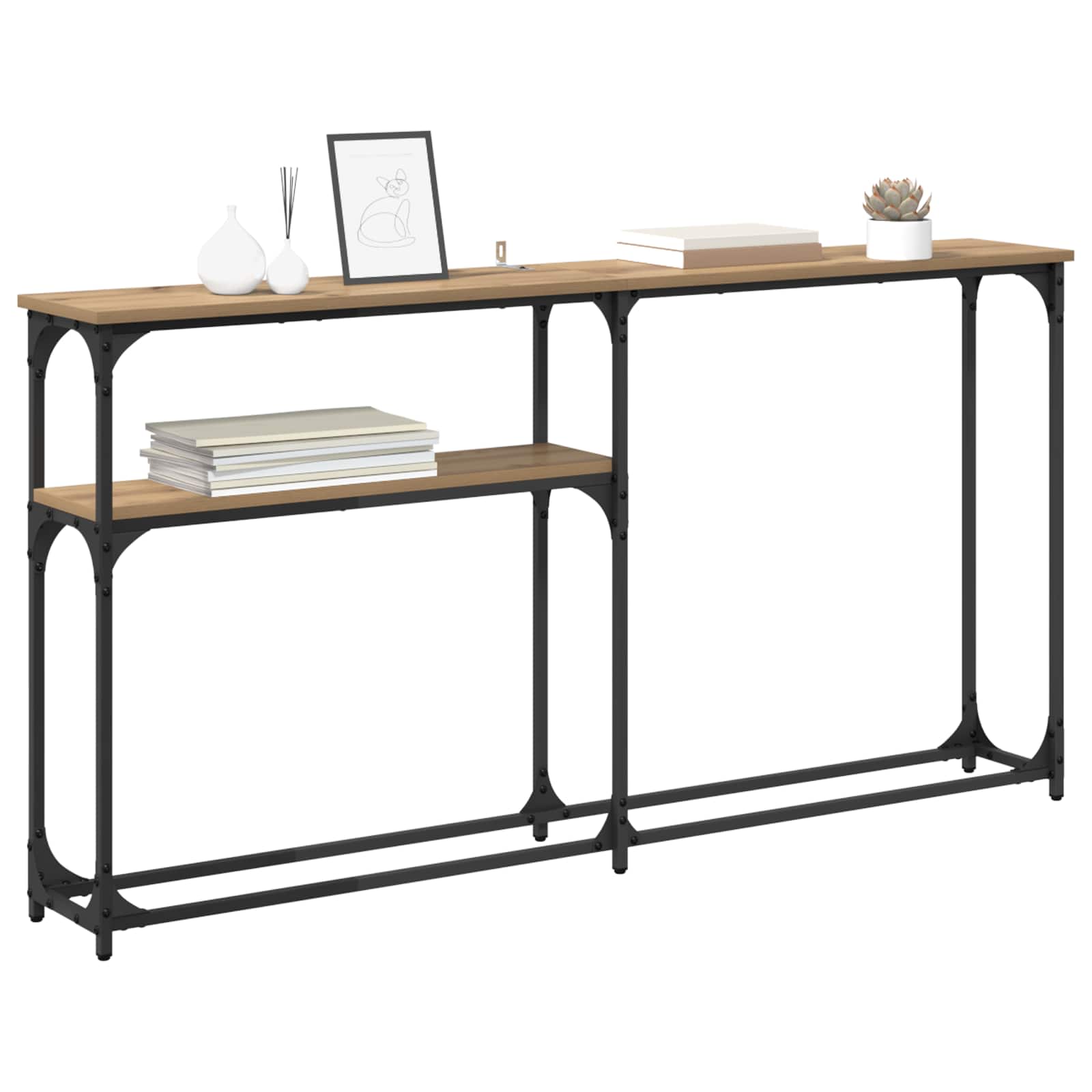 Konsole Artisanový Dub 145 X 22,5 X 75 Cm Kompozitní Dřevo