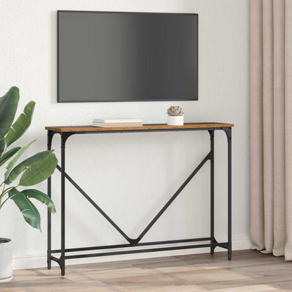 Konzolový Stolek Staré Dřevo 102 X 23 X 75 Cm Kompozitní Dřevo