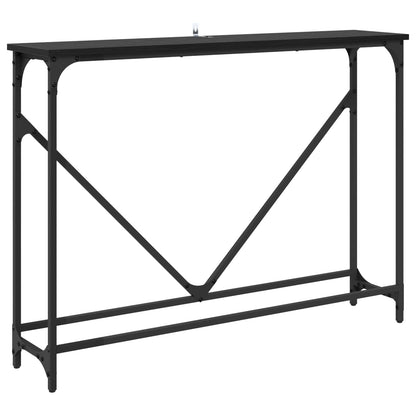 Konzolový Stolek Černý Dub 102 X 23 X 75 Cm Kompozitní Dřevo