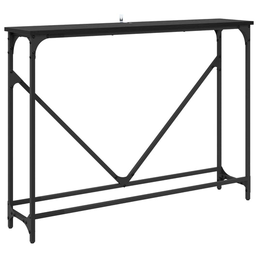 Konzolový Stolek Černý Dub 102 X 23 X 75 Cm Kompozitní Dřevo