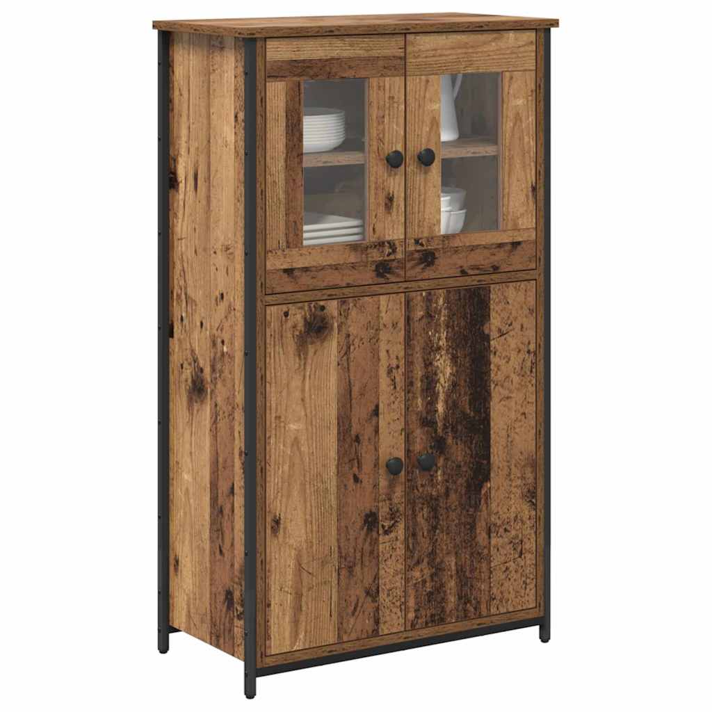 Vysoký Bufet Staré Dřevo 62 X 32 X 106,5 Cm Kompozitní Dřevo