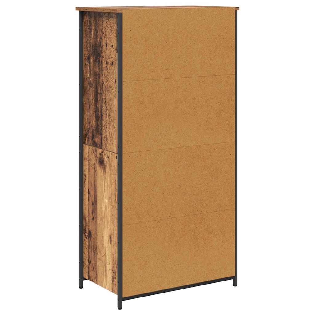 Vysoký Bufet Staré Dřevo 62 X 36 X 121,5 Cm Kompozitní Dřevo