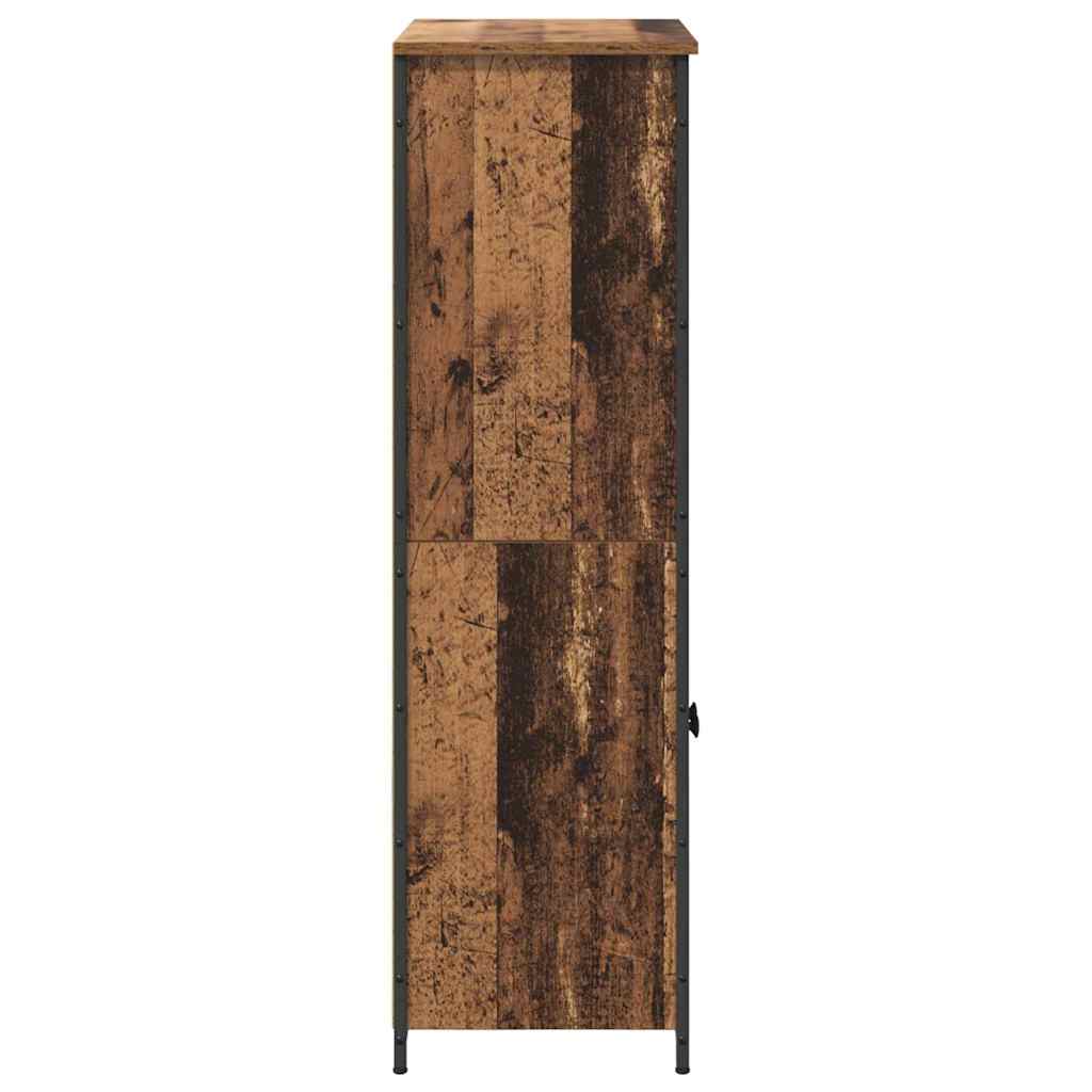 Vysoký Bufet Staré Dřevo 62 X 36 X 121,5 Cm Kompozitní Dřevo
