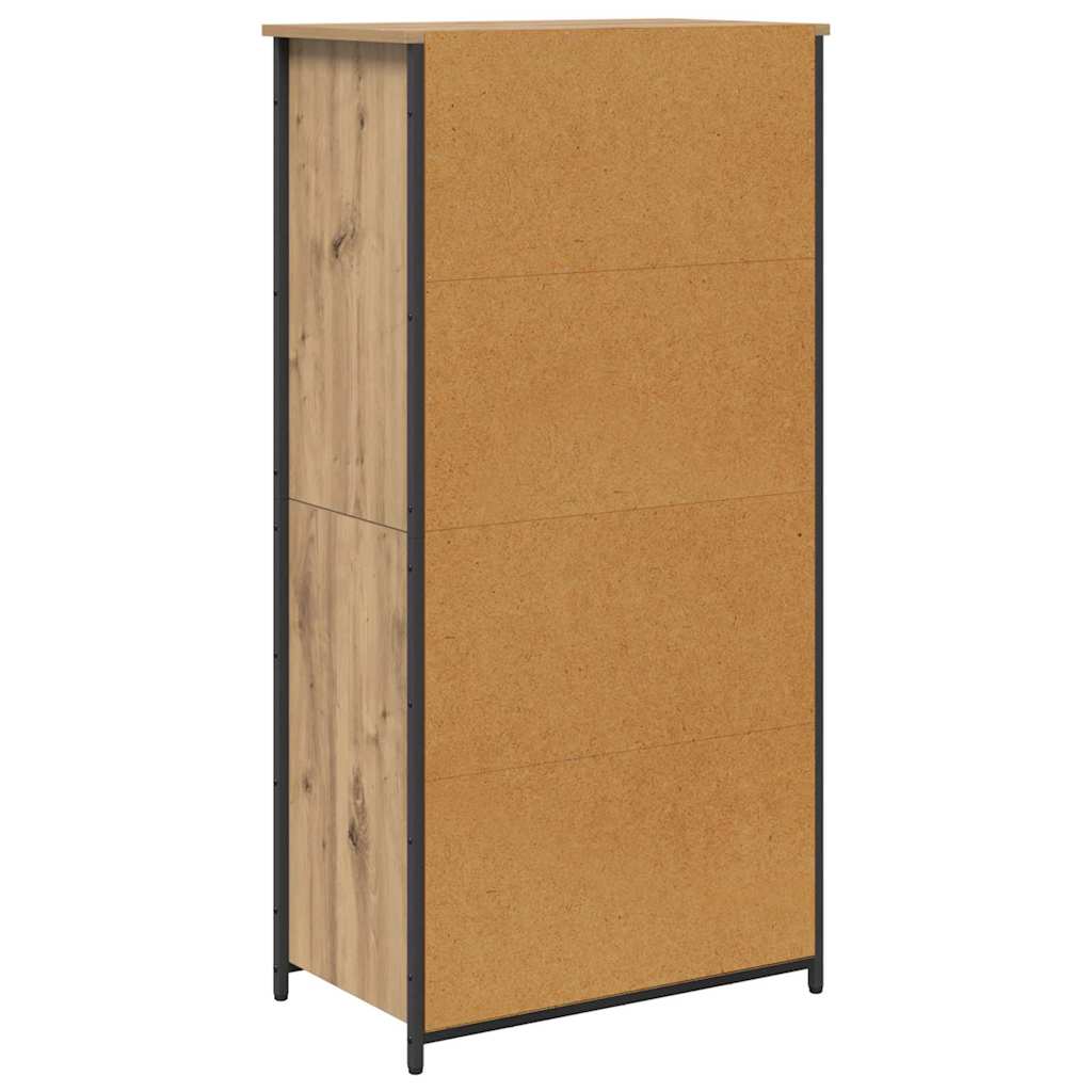 Vysoký Bufet Artisanový Dub 62 X 36 X 121,5 Cm Kompozitní Dřevo