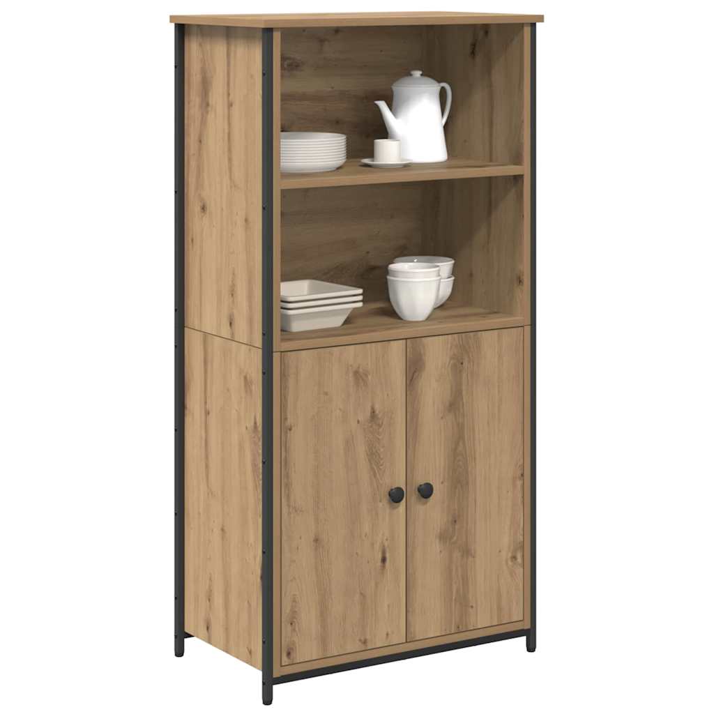 Vysoký Bufet Artisanový Dub 62 X 36 X 121,5 Cm Kompozitní Dřevo
