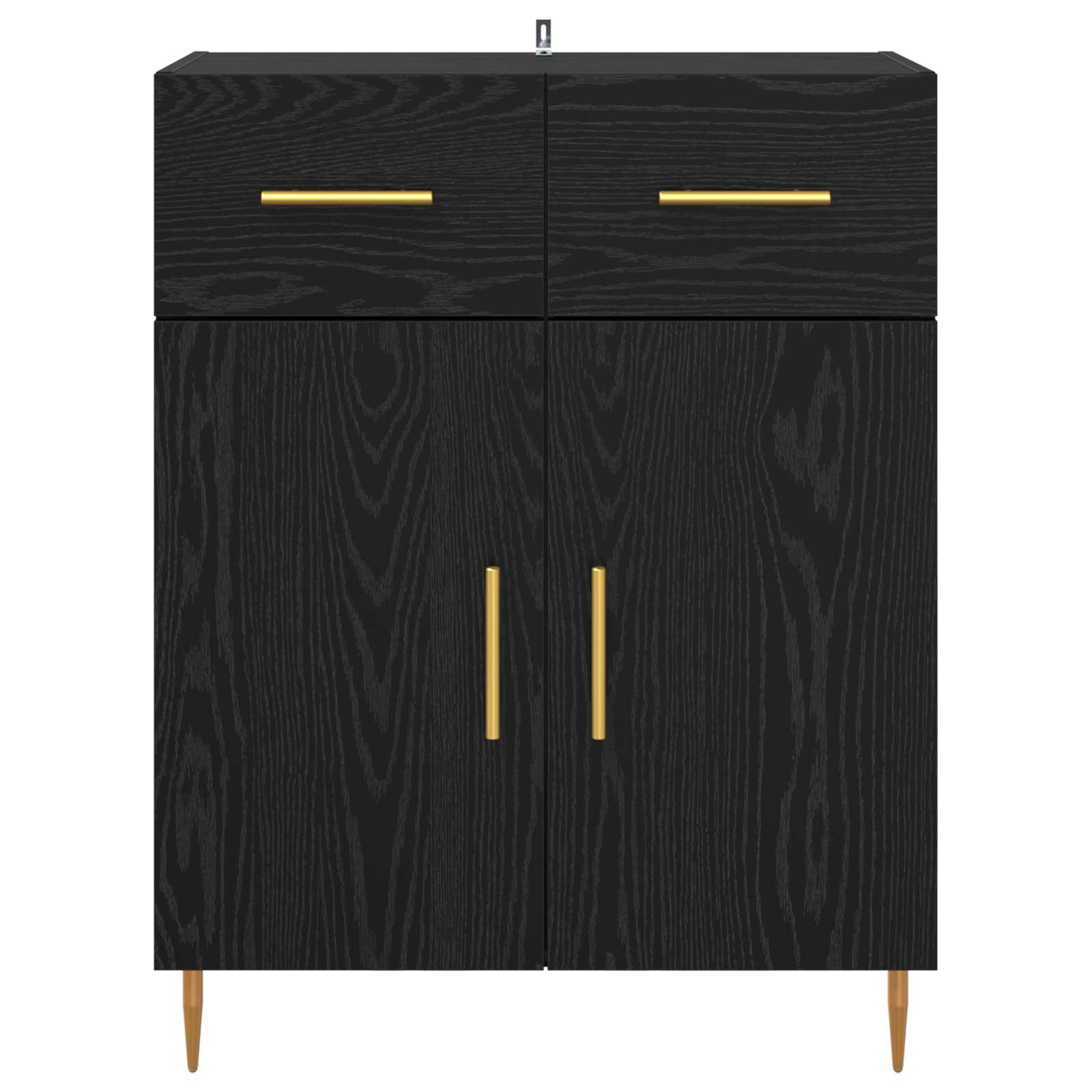 Servírovací Skříň Černý Dub 69,5 X 34 X 90 Cm Kompozitní Dřevo