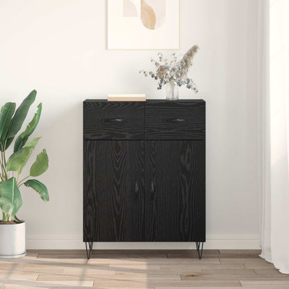 Servírovací Skříň Černý Dub 69,5 X 34 X 90 Cm Kompozitní Dřevo