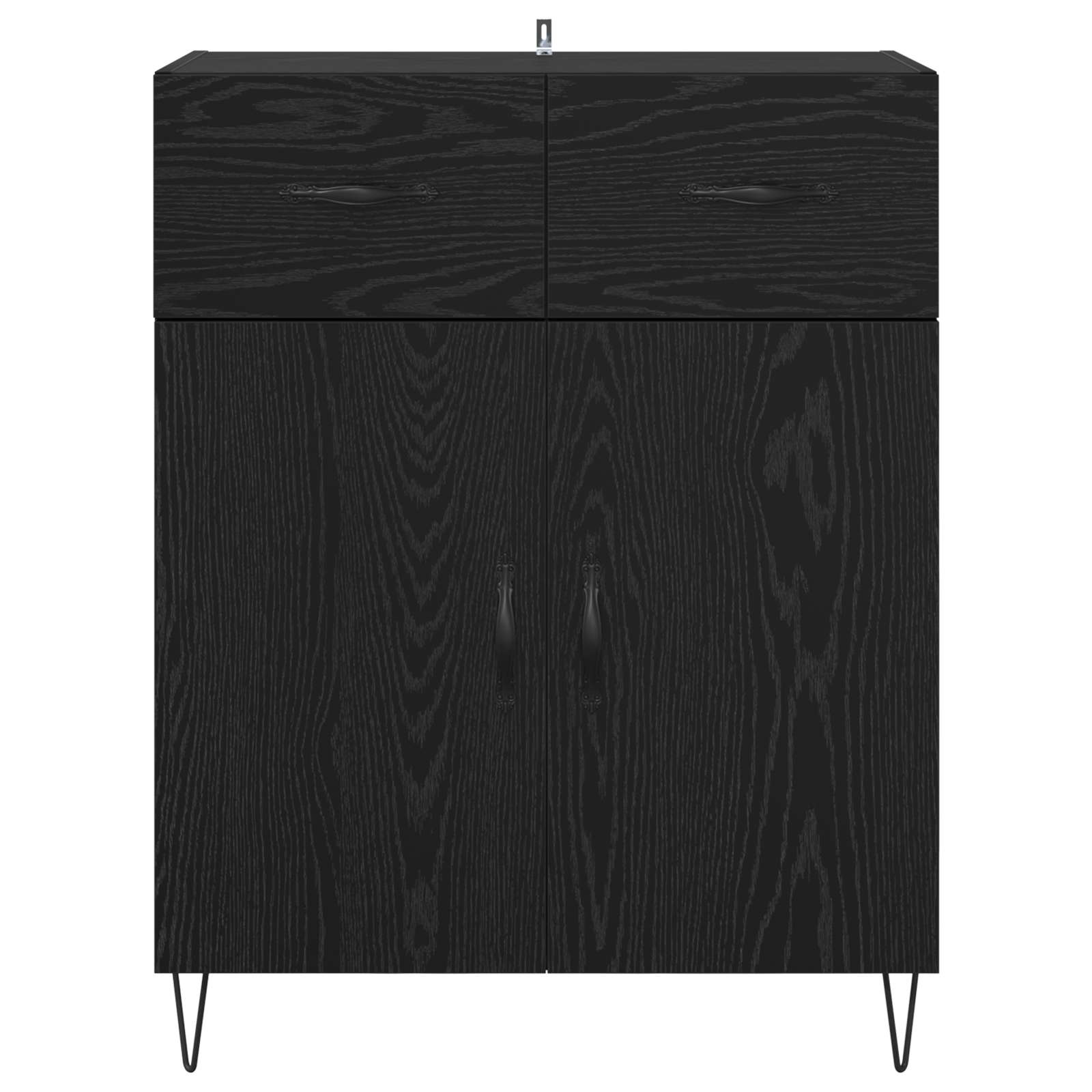 Servírovací Skříň Černý Dub 69,5 X 34 X 90 Cm Kompozitní Dřevo