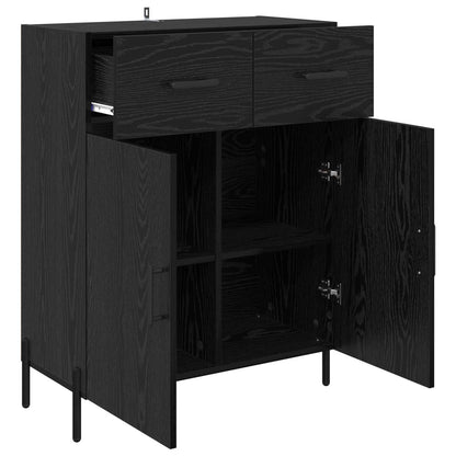 Servírovací Skříň Černý Dub 69,5 X 34 X 90 Cm Kompozitní Dřevo