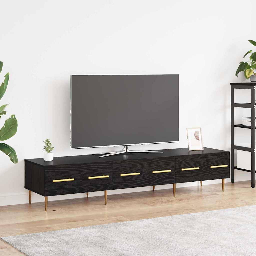 Televizní Skříň 150 X 36 X 30 Cm Černý Dub Kompozitní Dřevo