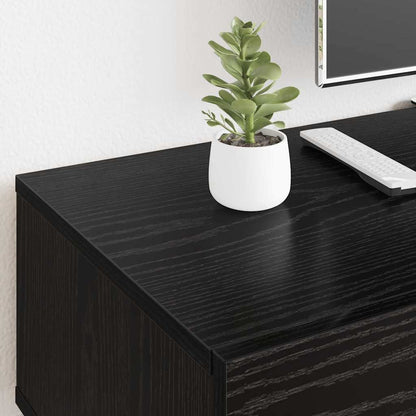 Televizní Skříň 150 X 36 X 30 Cm Černý Dub Kompozitní Dřevo