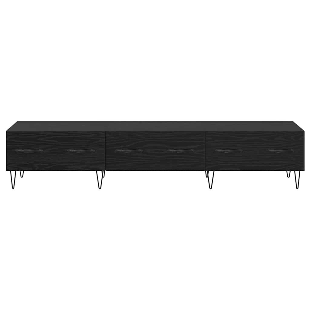 Televizní Skříň 150 X 36 X 30 Cm Černý Dub Kompozitní Dřevo
