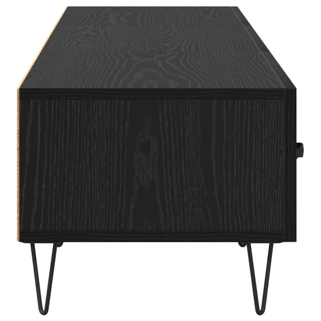 Televizní Skříň 150 X 36 X 30 Cm Černý Dub Kompozitní Dřevo
