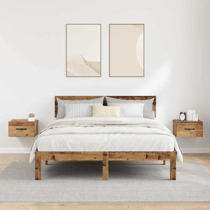 Noční Skříňka 2 Ks Staré Dřevo 35 X 35 X 20 Cm Kompozitní Dřevo