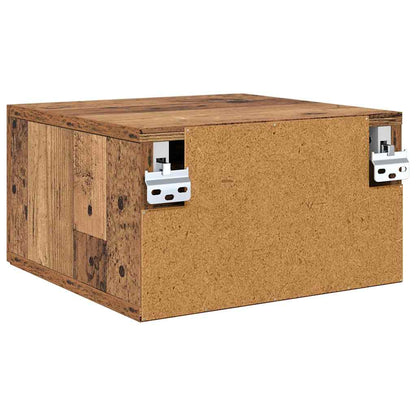 Noční Skříňka Staré Dřevo 35 X 35 X 20 Cm Kompozitní Dřevo