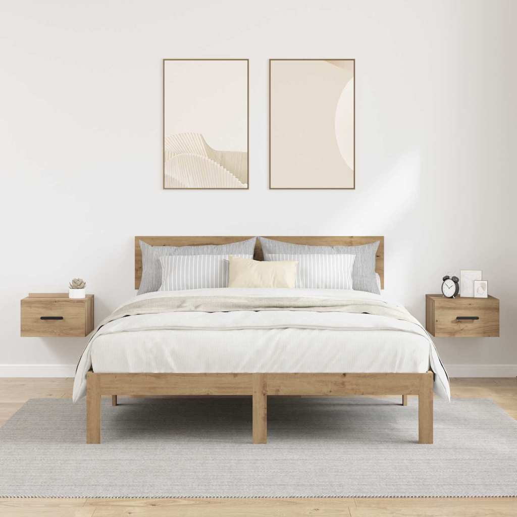 Noční Skříňka 2 Ks 35 X 35 X 20 Cm Kompozitní Dřevo