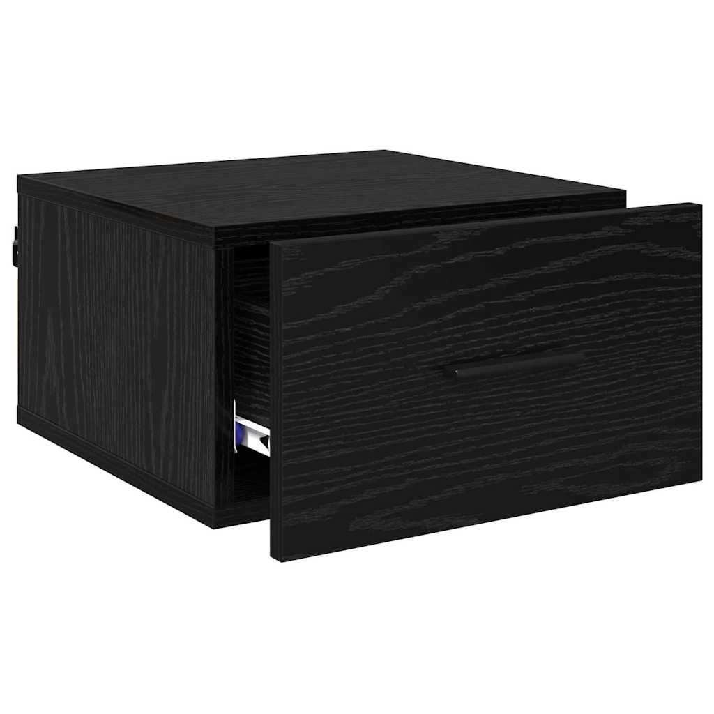 Noční Skříňka 2 Ks Černý Dub 35 X 35 X 20 Cm Kompozitní Dřevo