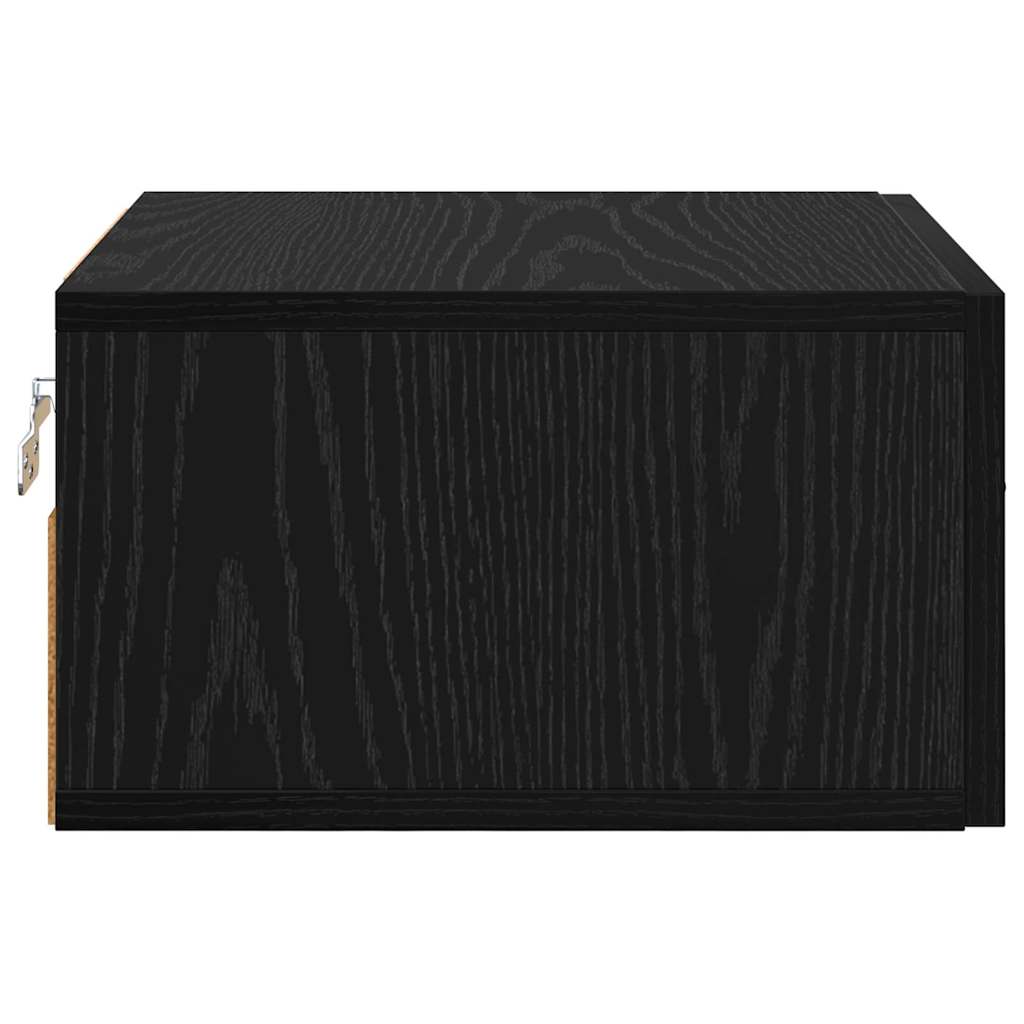 Noční Skříňka 2 Ks Černý Dub 35 X 35 X 20 Cm Kompozitní Dřevo