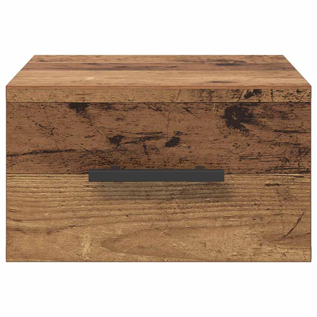 Noční Skříňka 35 X 35 X 20 Cm Kompozitní Dřevo Staré Dřevo