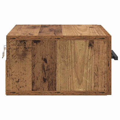 Noční Skříňka 35 X 35 X 20 Cm Kompozitní Dřevo Staré Dřevo