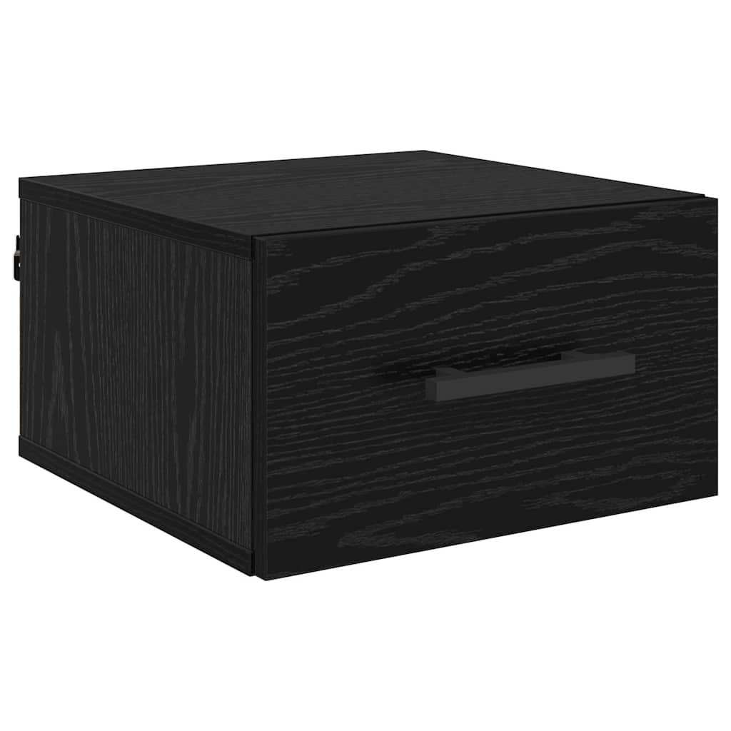 Noční Skříňka 35 X 35 X 20 Cm Kompozitní Dřevo Černý Dub