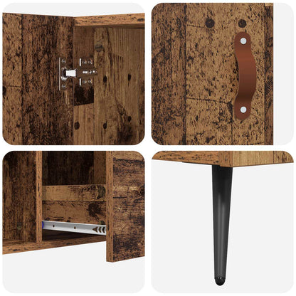 Servírovací Skříň Staré Dřevo 100 X 36 X 60 Cm Kompozitní Dřevo
