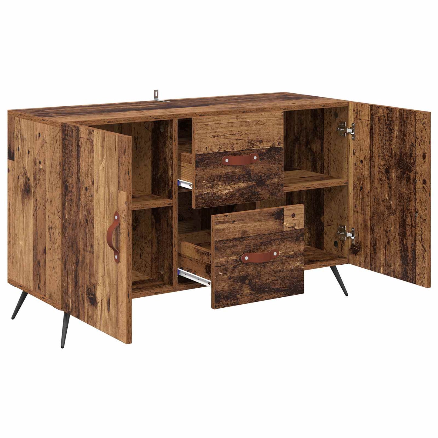 Servírovací Skříň Staré Dřevo 100 X 36 X 60 Cm Kompozitní Dřevo