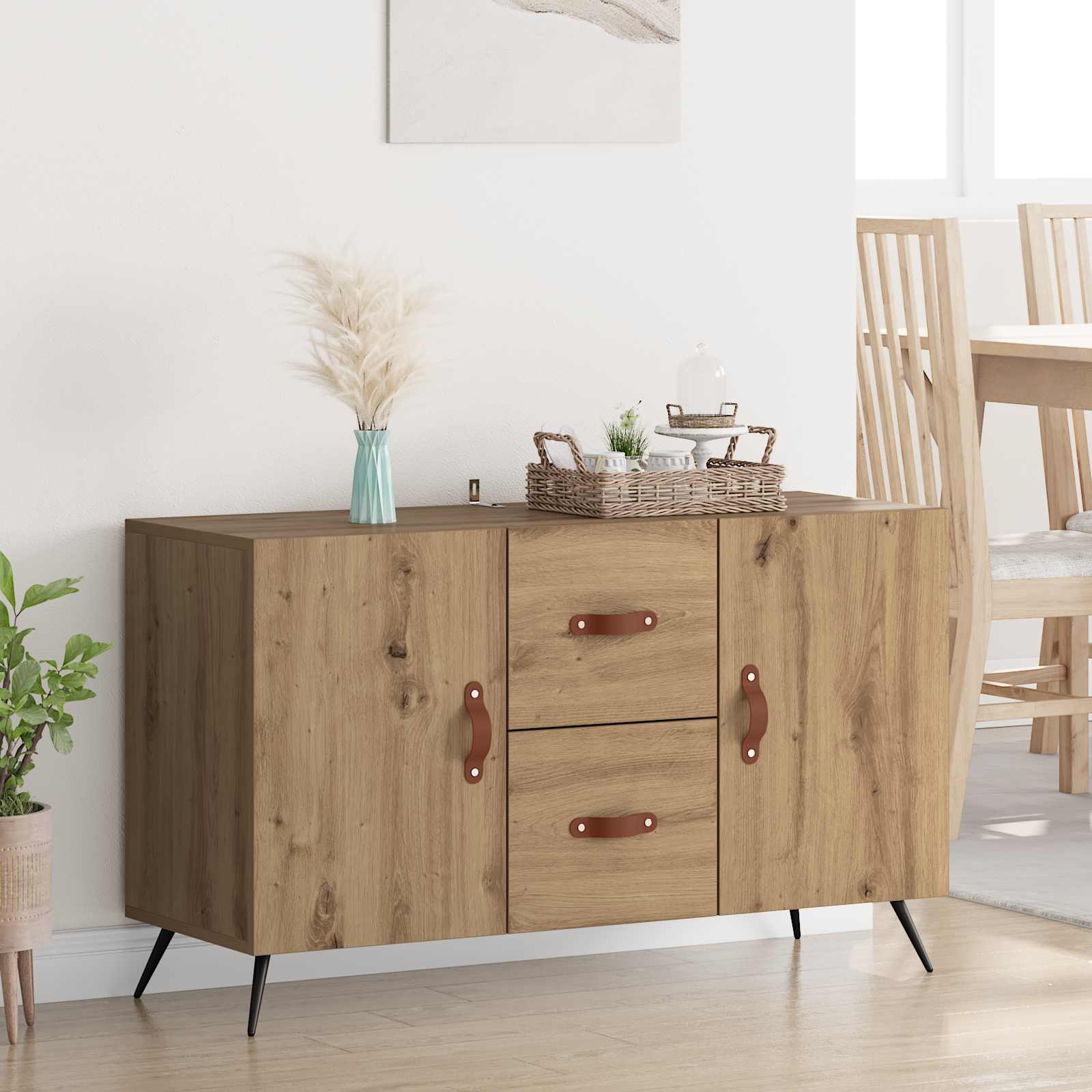 Servírovací Skříň Artisanový Dub 100 X 36 X 60 Cm